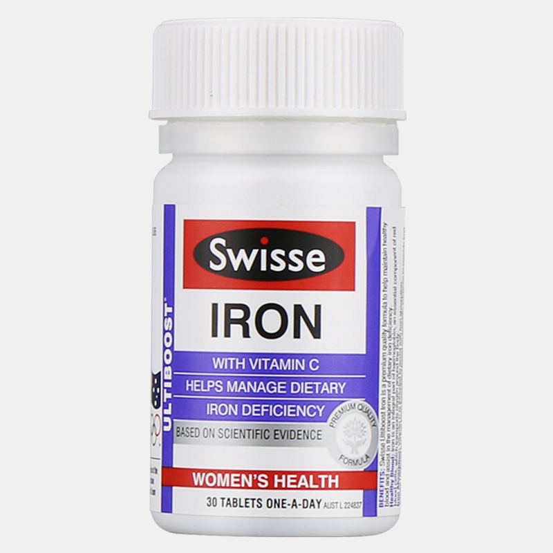 Swisse Iron补铁片30粒铁元素片缺铁性贫血补血