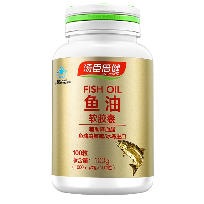 汤臣倍健 by-health 1000mg*200粒 鱼油降血脂中老年软胶囊 深海大豆卵磷辅助