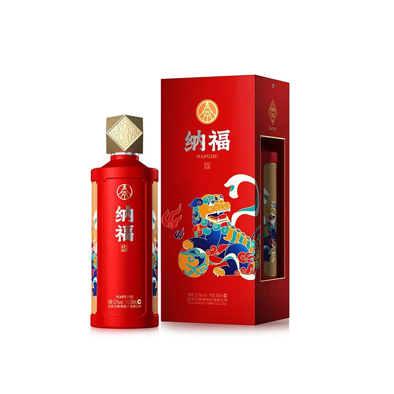 五粮液纳福 双狮纳福 52°浓香型白酒 500ml*6瓶 整箱装