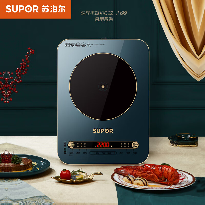 苏泊尔（SUPOR）悦彩 大板电磁炉2200W大功率C22-IH99