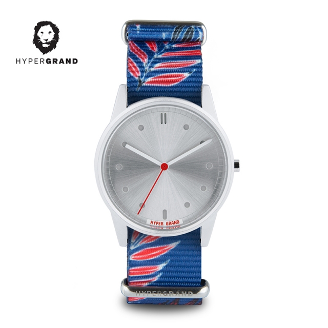 【授权商品】hypergrand哈格进口潮流手表女学生防水简约尼龙带石英表 38mm