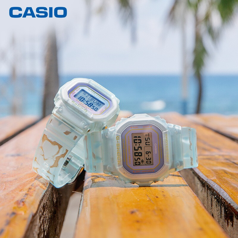 卡西欧（CASIO）手表G-SHOCK运动电子日韩表情侣对表520礼物SLV-21B-2PFCC