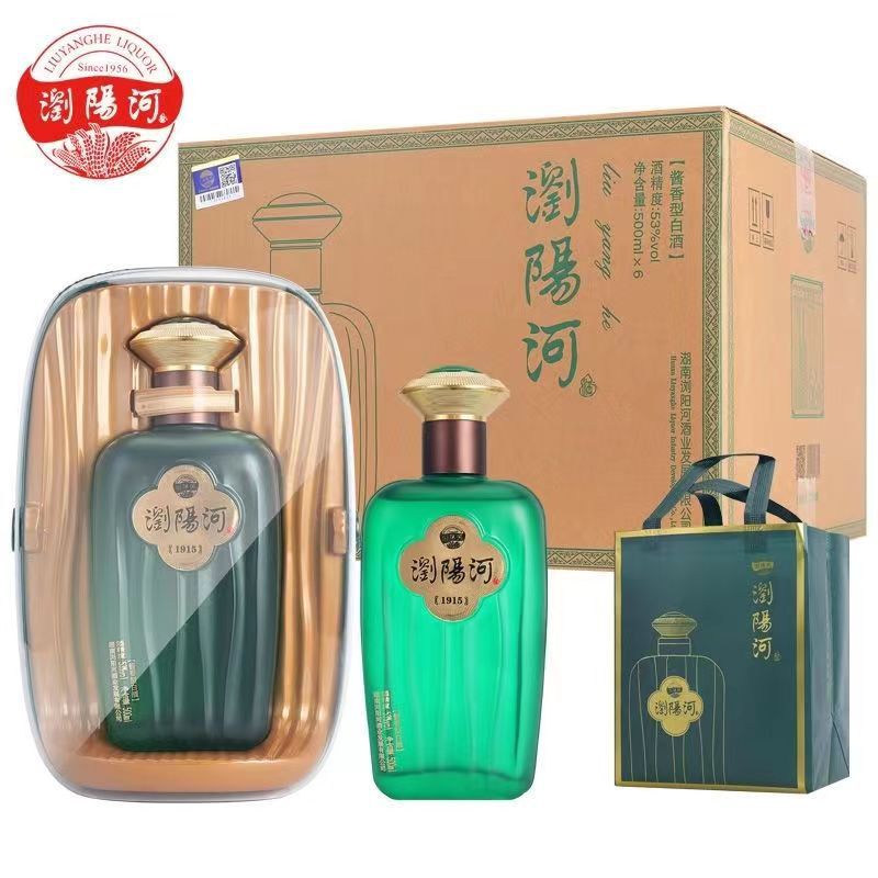 浏阳河窖龄1915酱香型白酒500mL*6礼盒装整箱