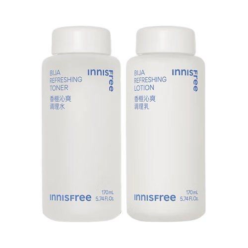 悦诗风吟（Innisfree）香榧沁爽调理水乳油痘敏感肌控油祛痘补水调理舒缓易吸收不粘腻女